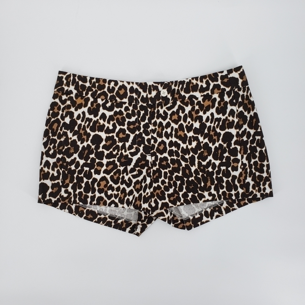 𝅺j. Crew Factory Leopard Printed Women's Shorts, Size 4